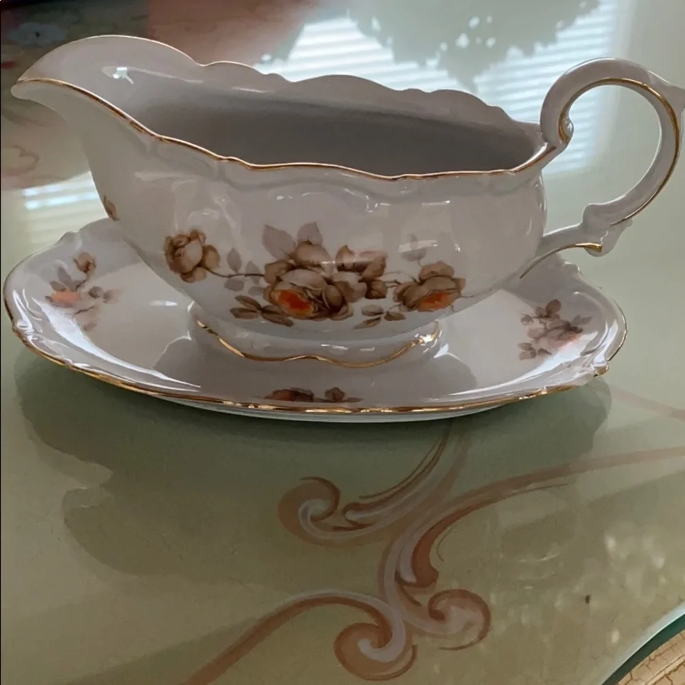 Antique Creamer Norway Rose by Mitterteich